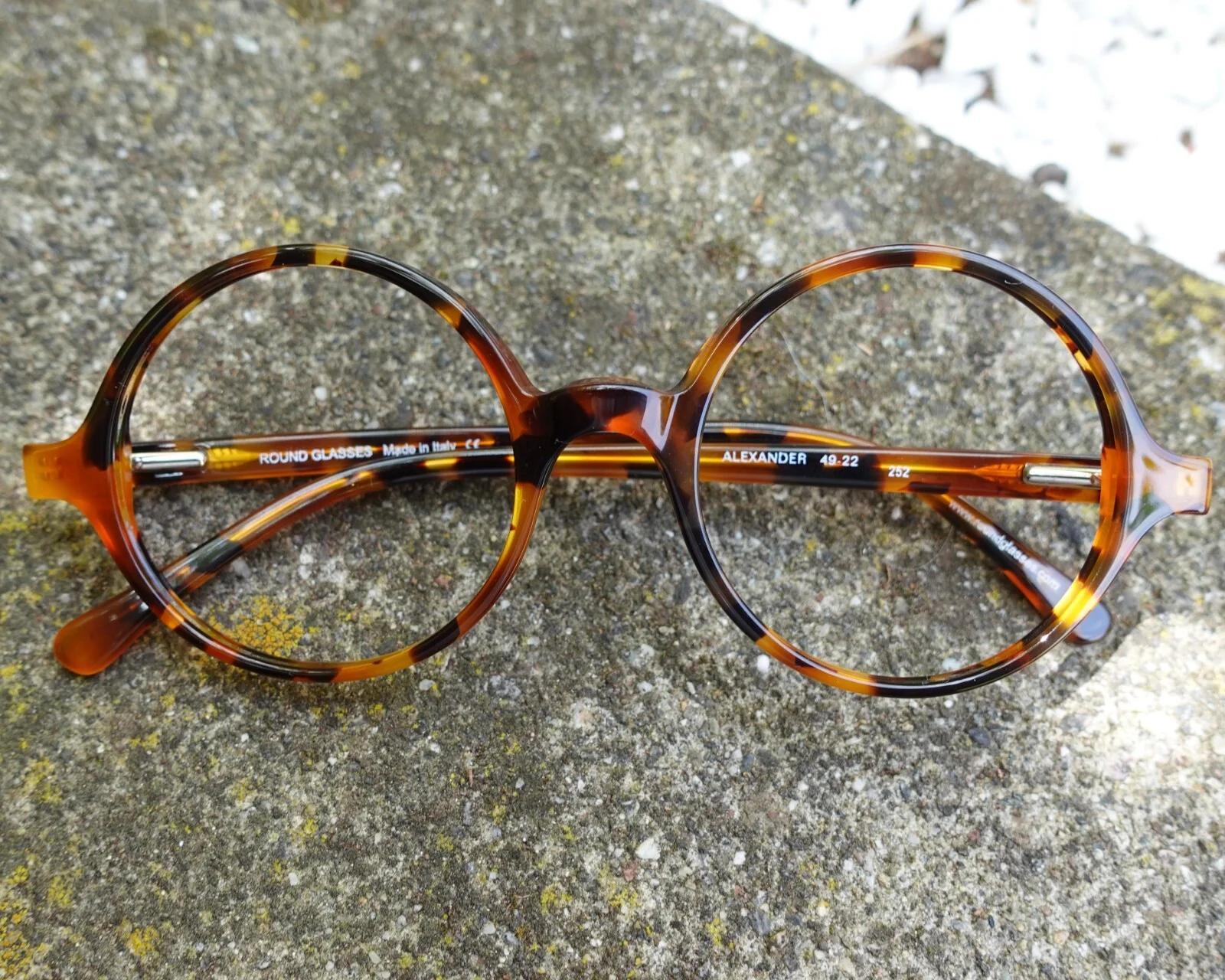 Alexander Classic Tortoise 49mm Large Iconic Round Eyeglasses