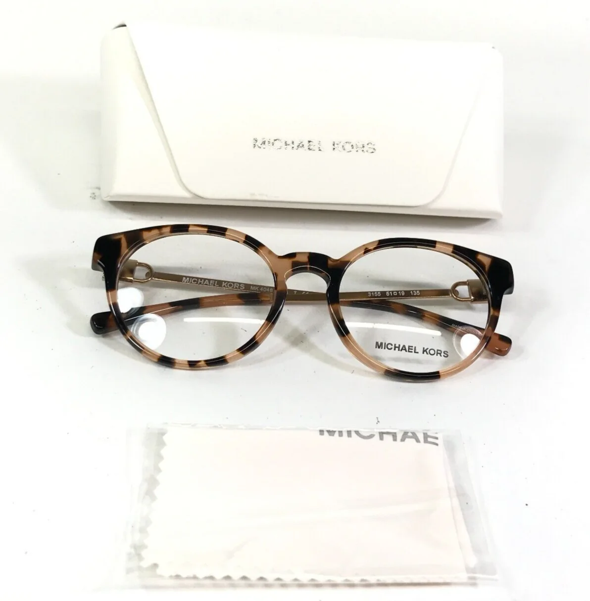 Michael Kors Eyeglasses Frames MK 4048 Kea 3155 Pink Tortoise Gold 51-19-135 2