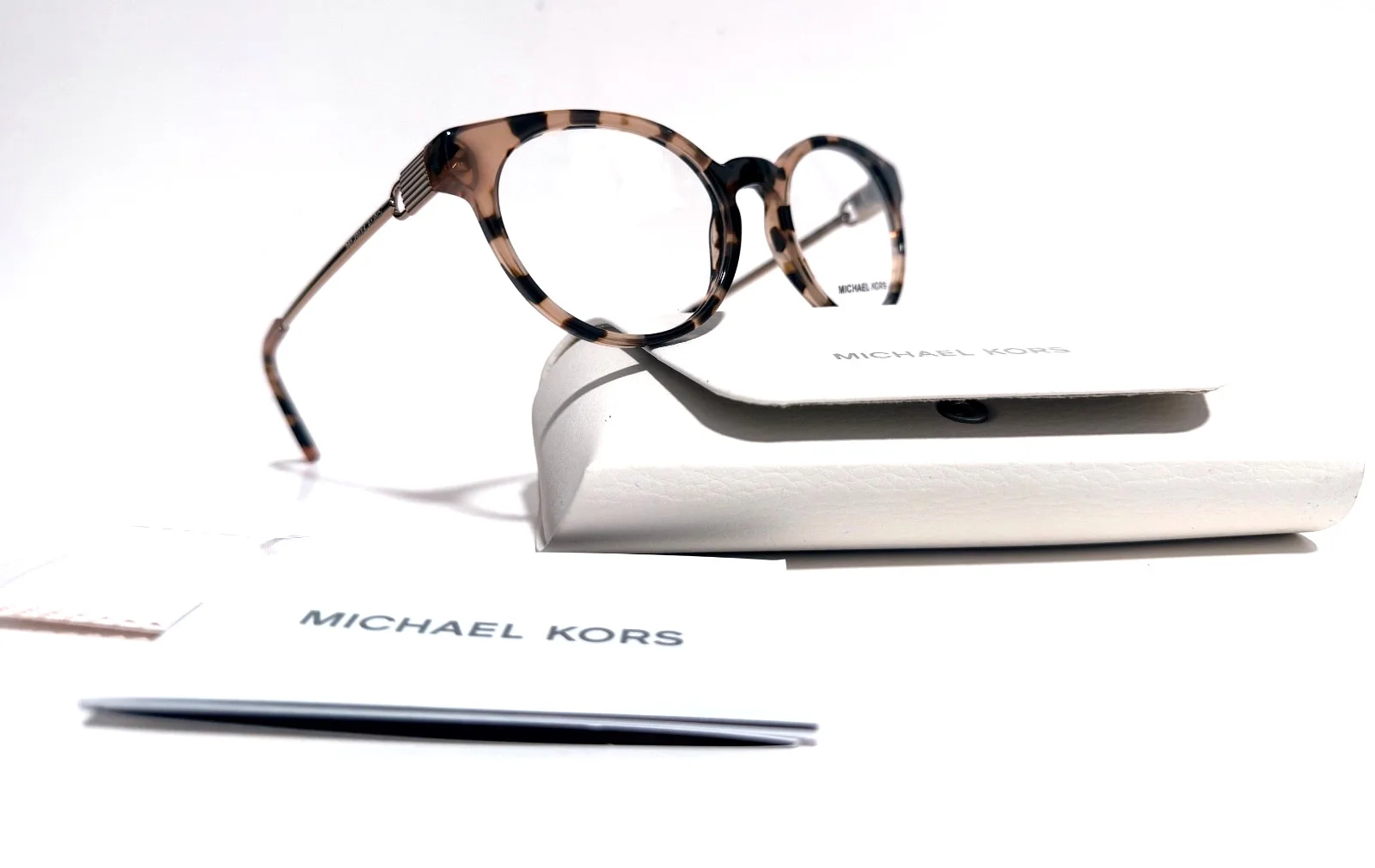 MICHAEL KORS MK 4048 3155 KEA PEACH TORTOISE RX EYEGLASSES 51-19-135 MM W/CASE