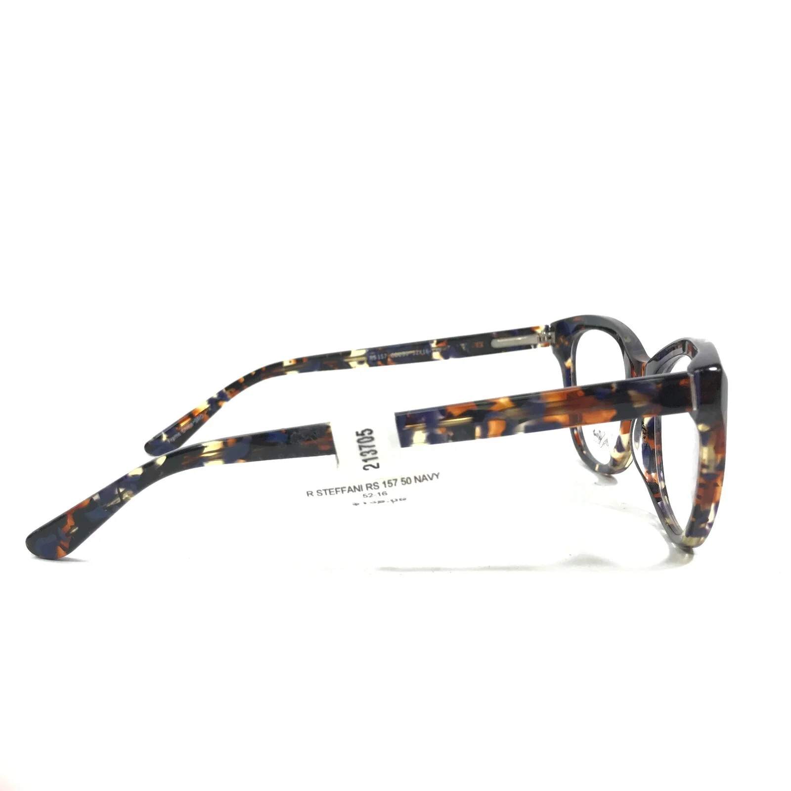 Roberto Steffani RS 157 COL 50 Eyeglasses Frames Blue Tortoise Round 52-16-135 3